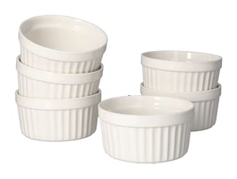 White Cake Dish Ramekin 6pcs 285ml