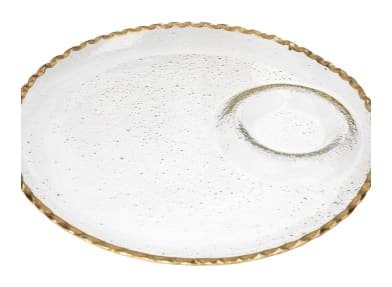 2 Grid Glass Serving Platter 33cm - default