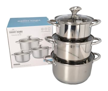 Casserole Cookware Pots Set 3pcs - default