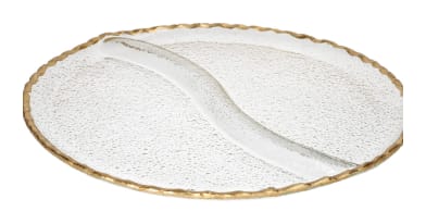 2 Grid Glass Serving Platter 32.4cm - default