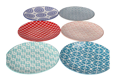 6Pcs Mixed Bohemian Side Plaste Set 19cm - default
