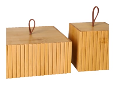 Bamboo Storage Box With Lid - default
