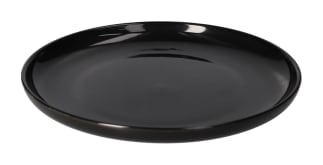 Black Glazed Side Pate 20.3cm