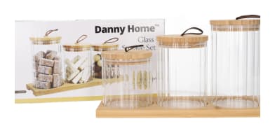 Cookie Glass Jar Set 4pcs  - default