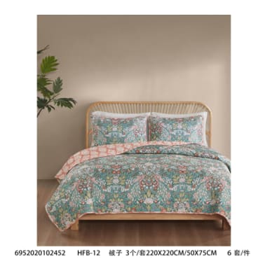 3Pcs Quilt &amp; Pillowcase Set