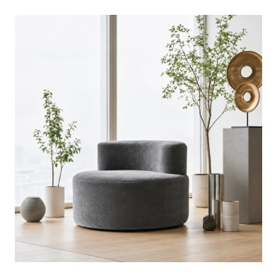 Curved Barrel Lounge Chair 100cm