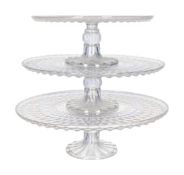  Glass Cake Stand 27cm - default