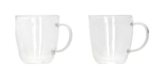 Double Walled Glass Mug with Handle 80ml - default