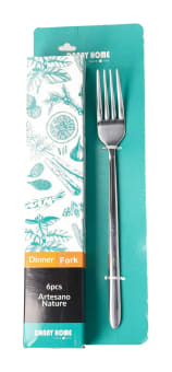 Silver Stainless Steel Dinner Fork 6Pcs - default