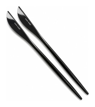 Black Dinner Knife 2pcs 