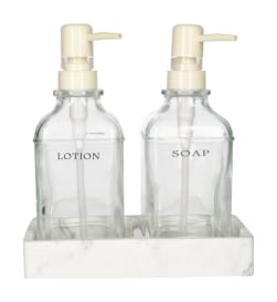 Glass Soap &amp; Lotion Dispenser