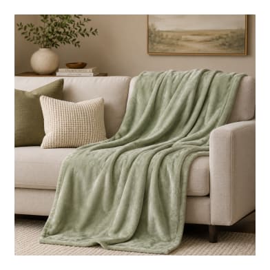 Super Soft Plush Throw Blanket 220cm