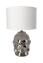 Silver Buddha Table Lamp 34.5cm