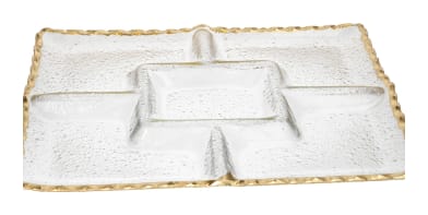 5 Grid Glass Serving Platter 33.5cm - default