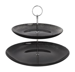 Double-Tier Glass Cake Stand 27.9cm