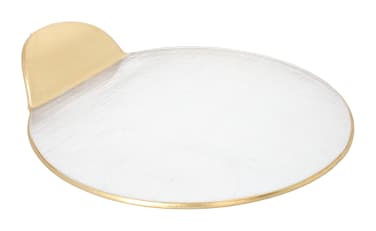 Glass Serving Plate with Handle 30cm