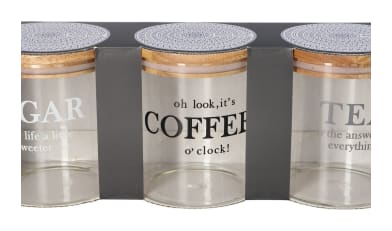 Glass Canister Set 3pcs 500ml - default