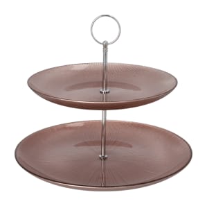 Double-Tier Glass Cake Stand 27.9cm