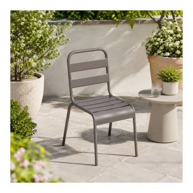 Charcoal Grey Outdoor Metal Chair 53.5cm