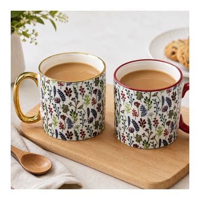 Porcelain Coffee Mug Set 2pcs 450ml