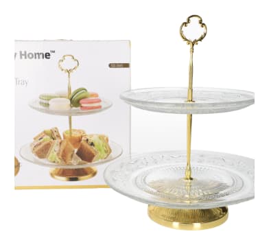 2 Tier Cake Stand 28cm - default