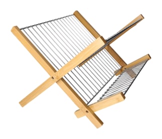 Bamboo and Steel Dish Rack 37.4cm