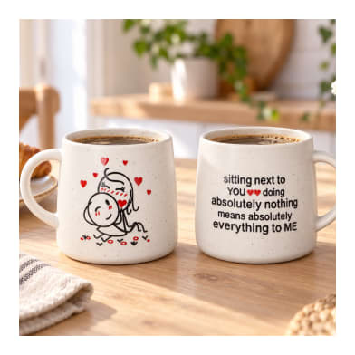 Love-Themed Mug Set 2pcs 400ml