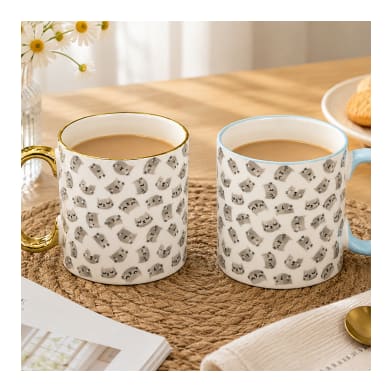 Porcelain Coffee Mug Set 2pcs 450ml