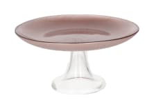 Black Glass Pedestal Cake Stand 21.9cm