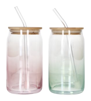Cola Drinking Glass Cup 2pcs 500ml 
