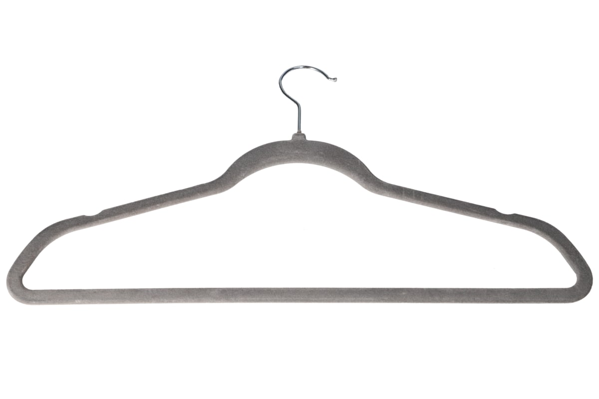 Grey Velvet Clothes Hanger 10pcs 44.5cm - default