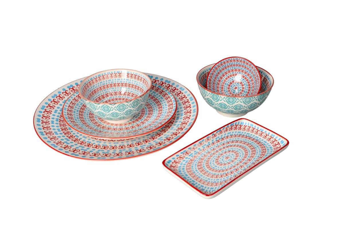 Bohemian Ceramic Serving Platter 17.9cm - default