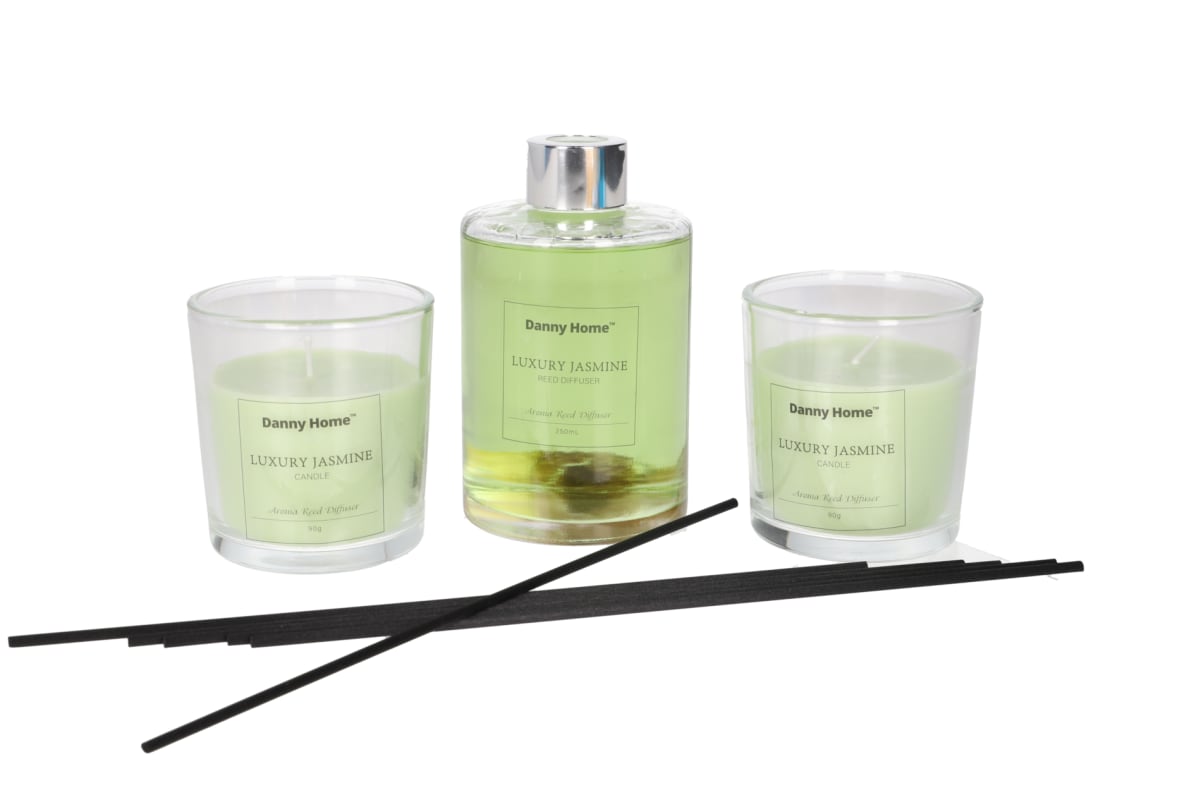 Luxury Jasmine Reed Diffuser Set 250ml+90g - default
