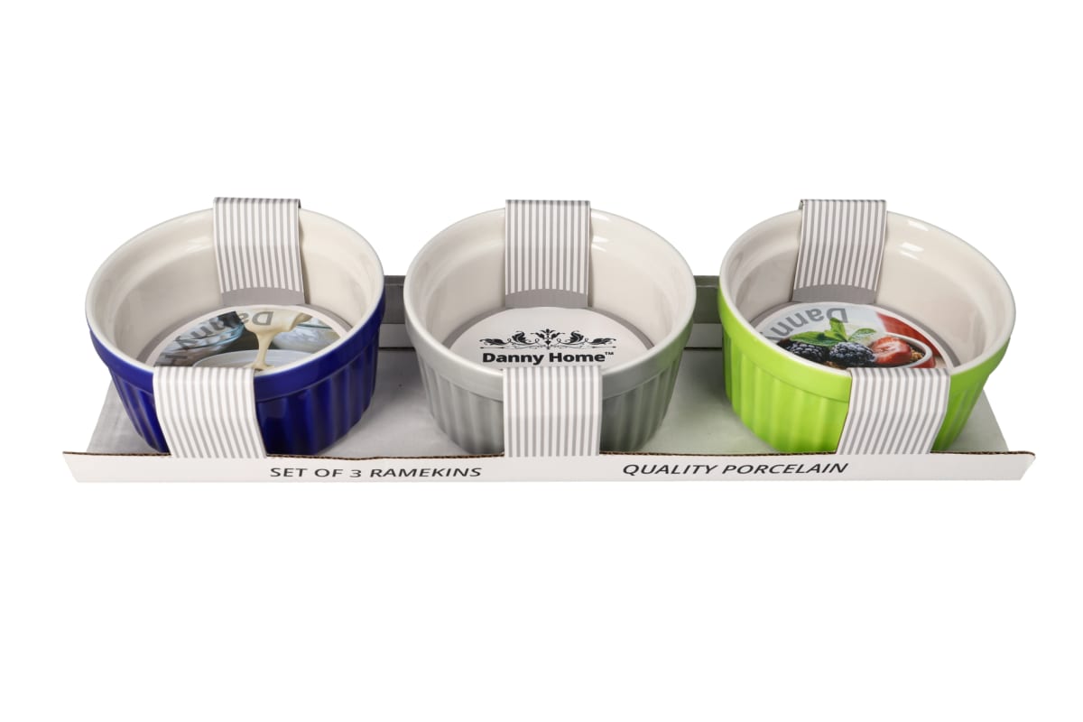 Porcelain Cake Dish Ramekin 3pcs  - default