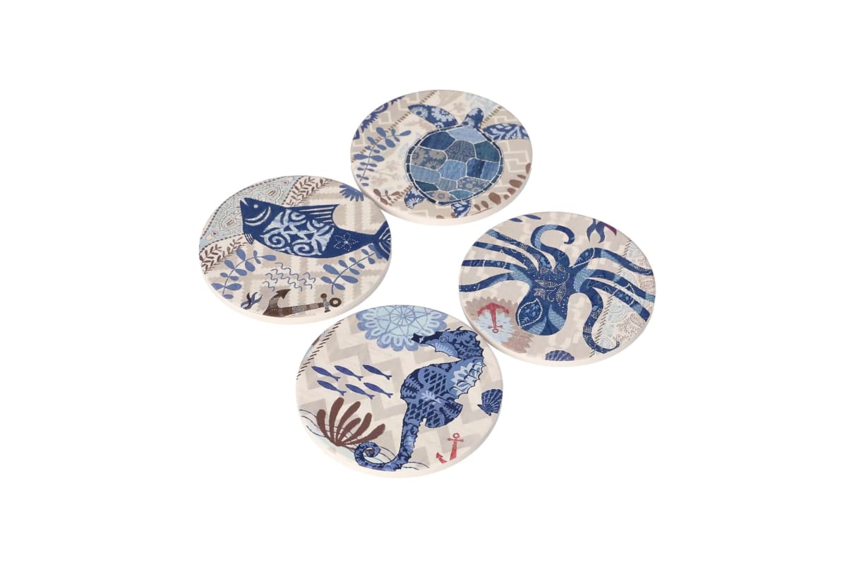 Printed Coasters 4pcs 10.1cm - default