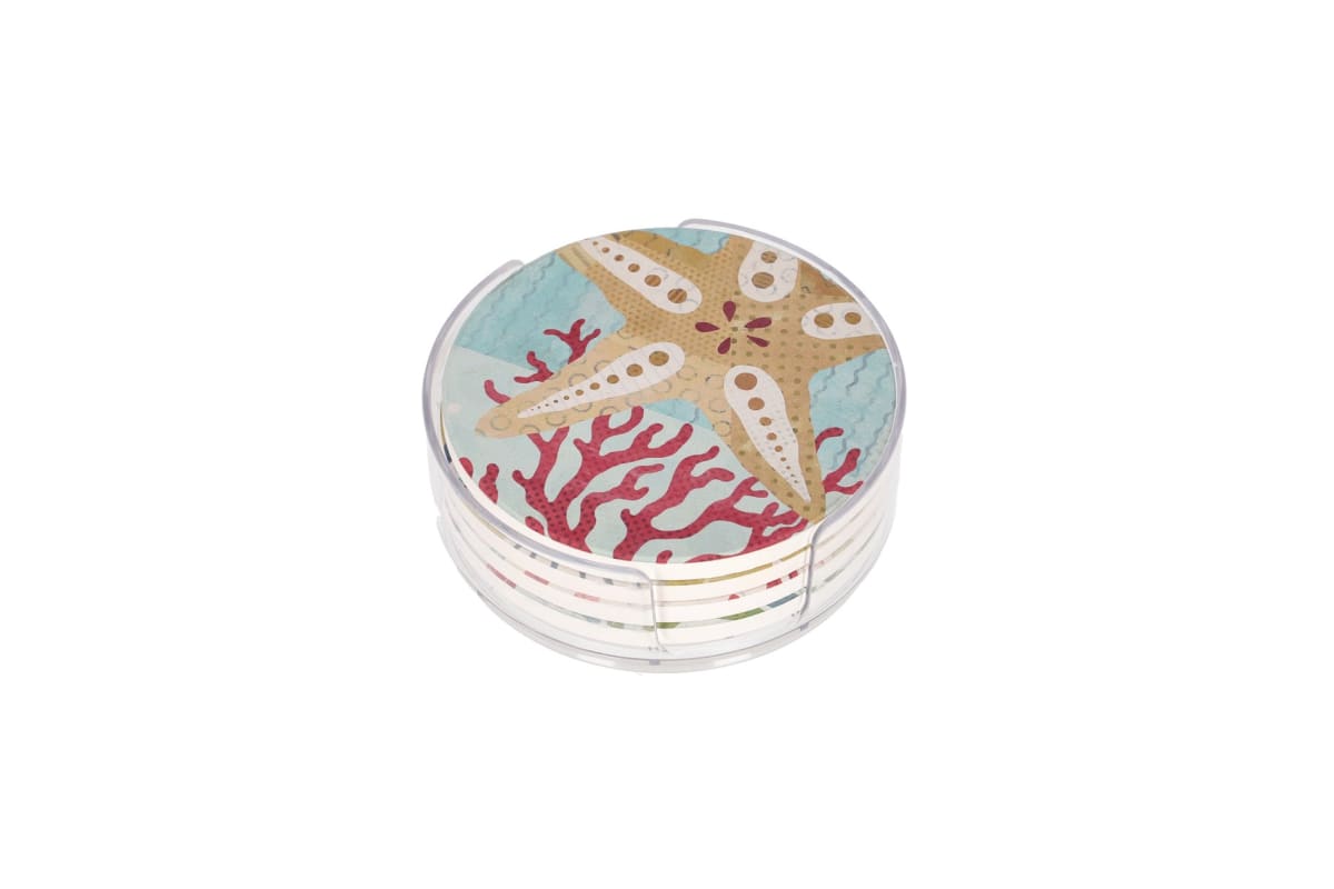 Printed Coasters 4pcs 10.1cm - default