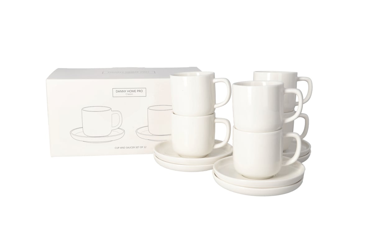 Cappuccino Cup &amp; Saucer 12pcs 100ml - default