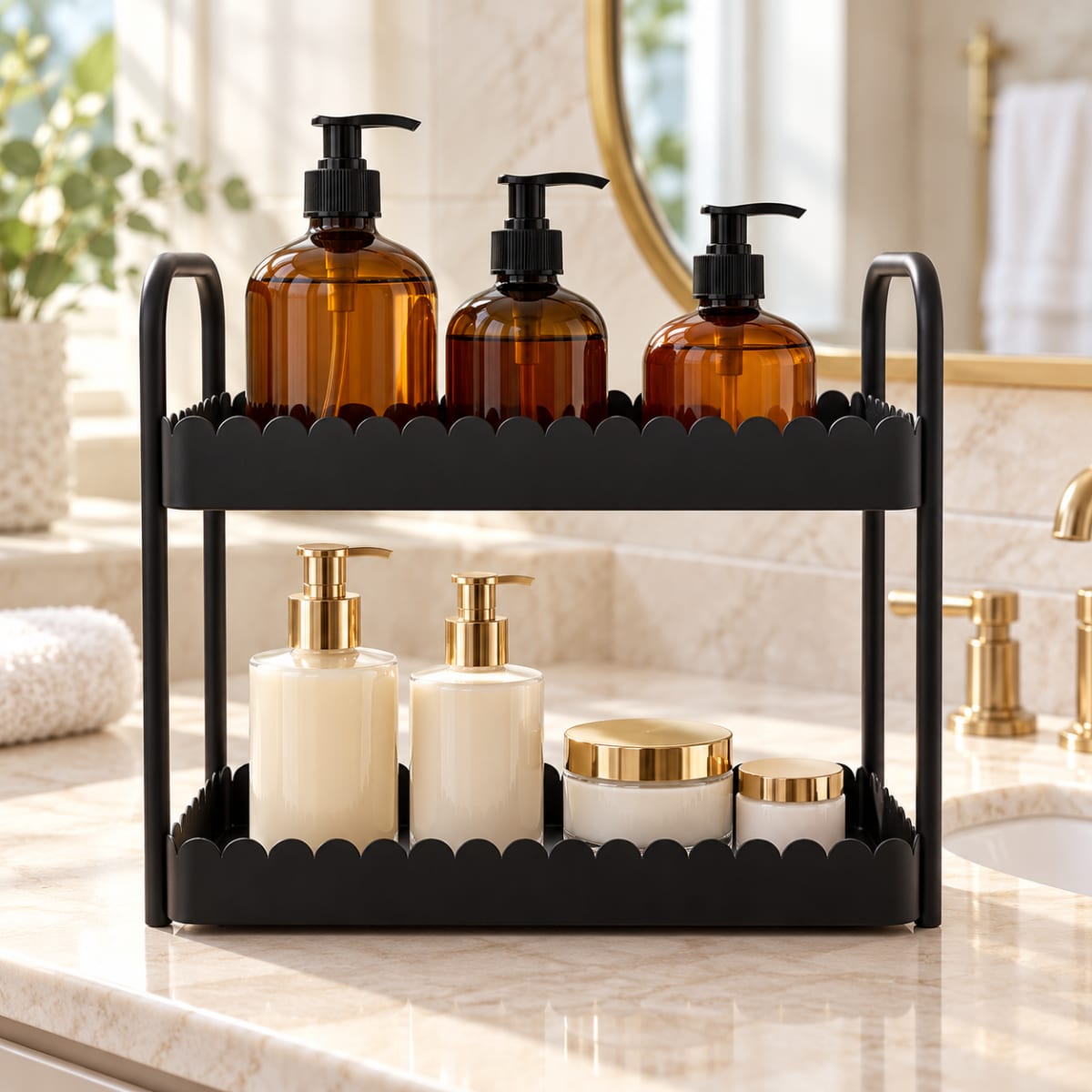 Metal  2-Tier Spa Tower Rack 32.4cm - default