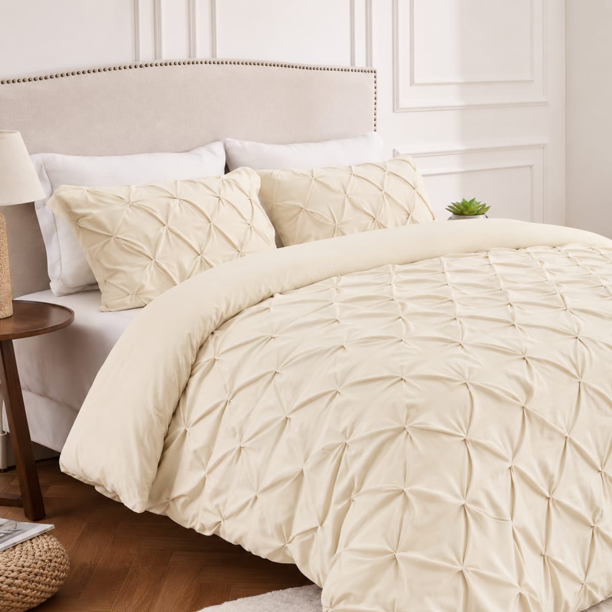Polyester Queen Bed Duvet Cover 3pcs 230cm  - default