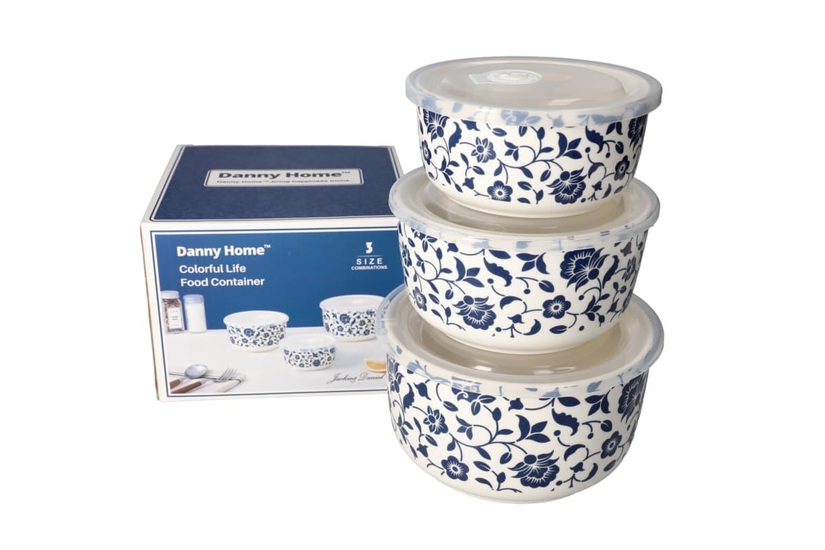 Quality Porcelain Food Container Set 3pcs - default