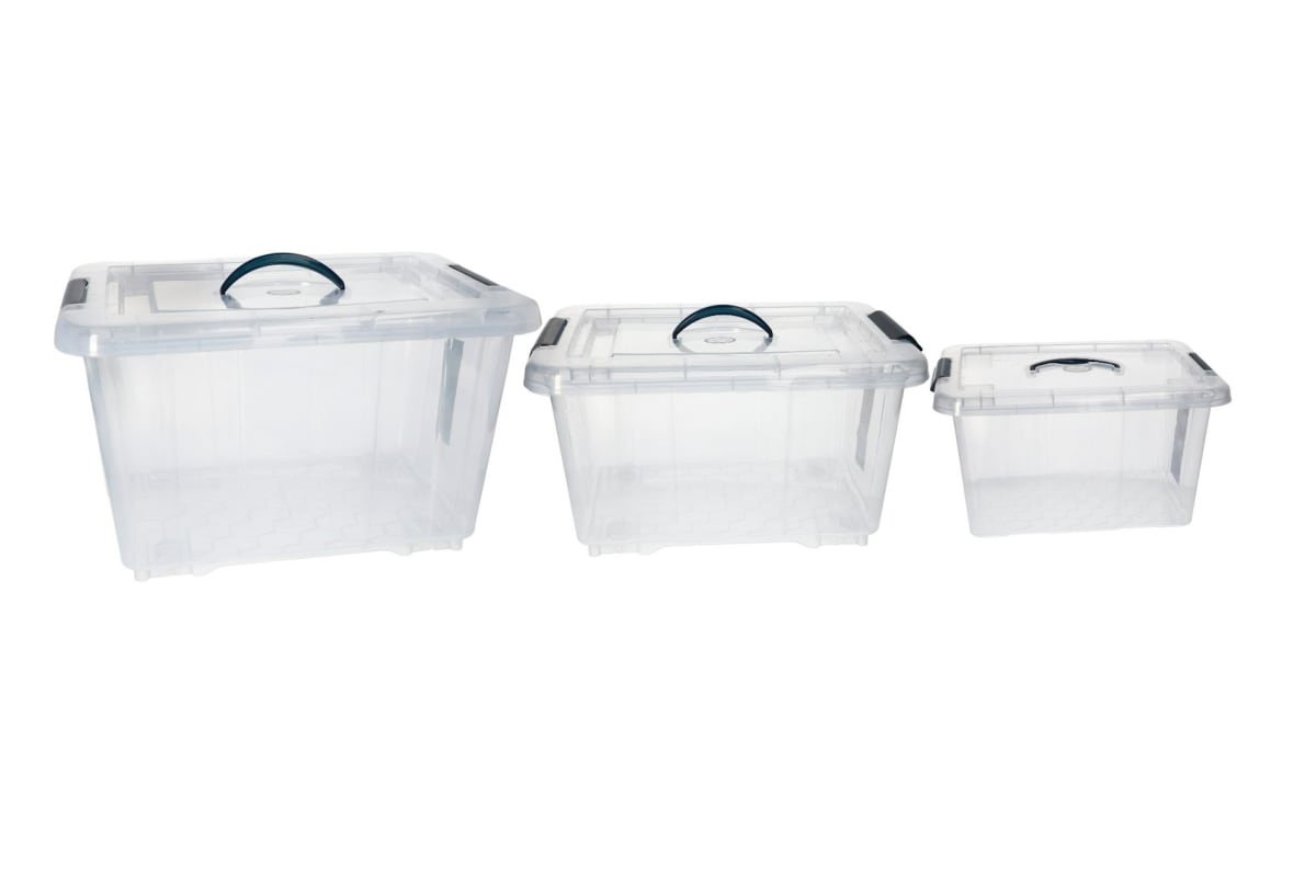 Plastic Storage Organizer with Lid 25L - default