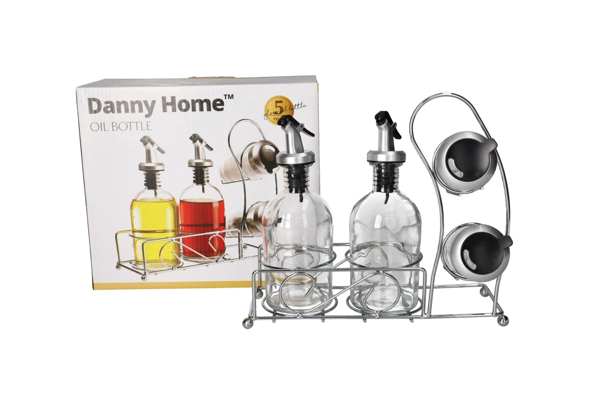 Oil /Vinegar/ Salt /Pepper Dispenser Holder 5pcs - default