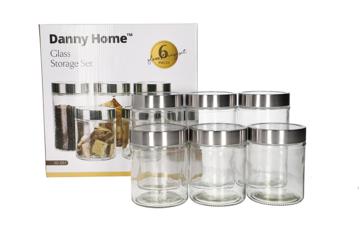 Cookie Glass Jar Set 6pcs  - default