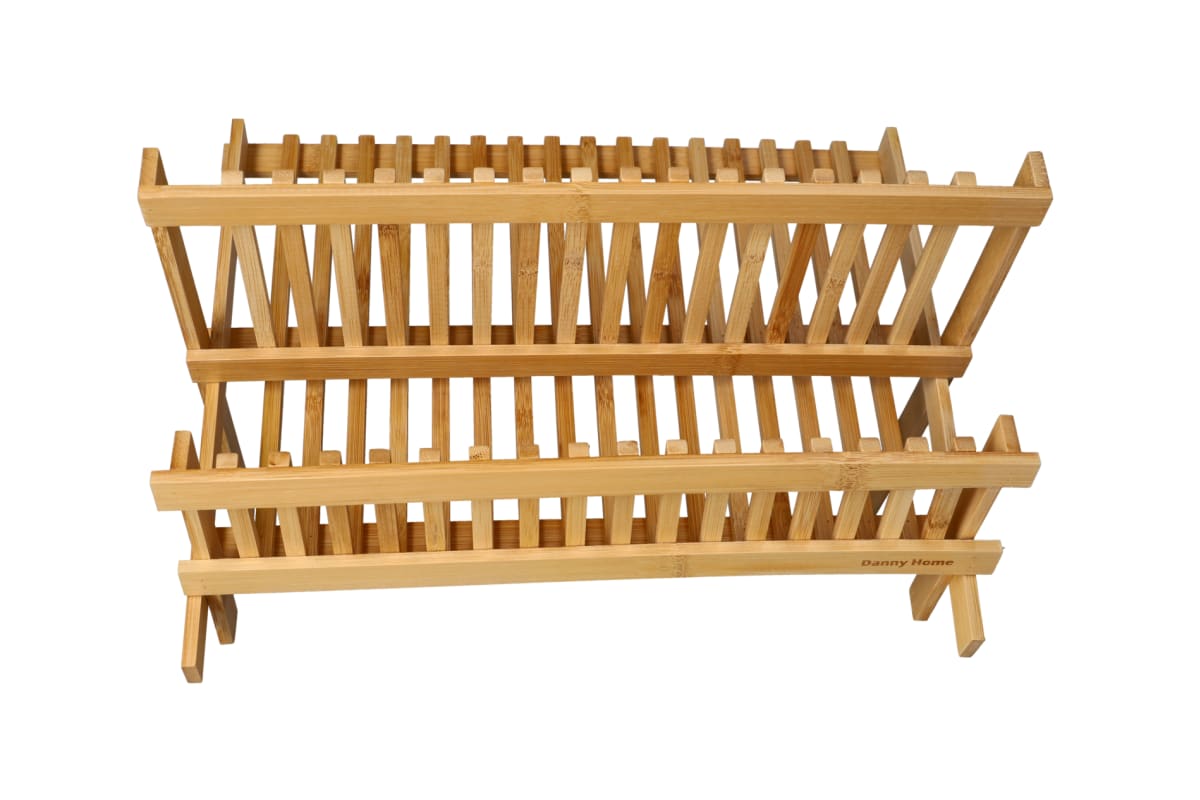 2 Tier Bamboo Dish Rack 40.1cm - default