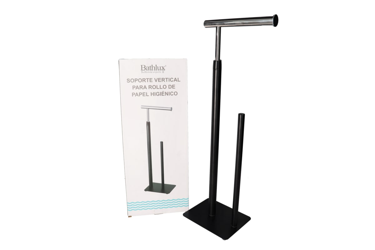 Vertical Metal Toilet Paper Holder 56cm - default