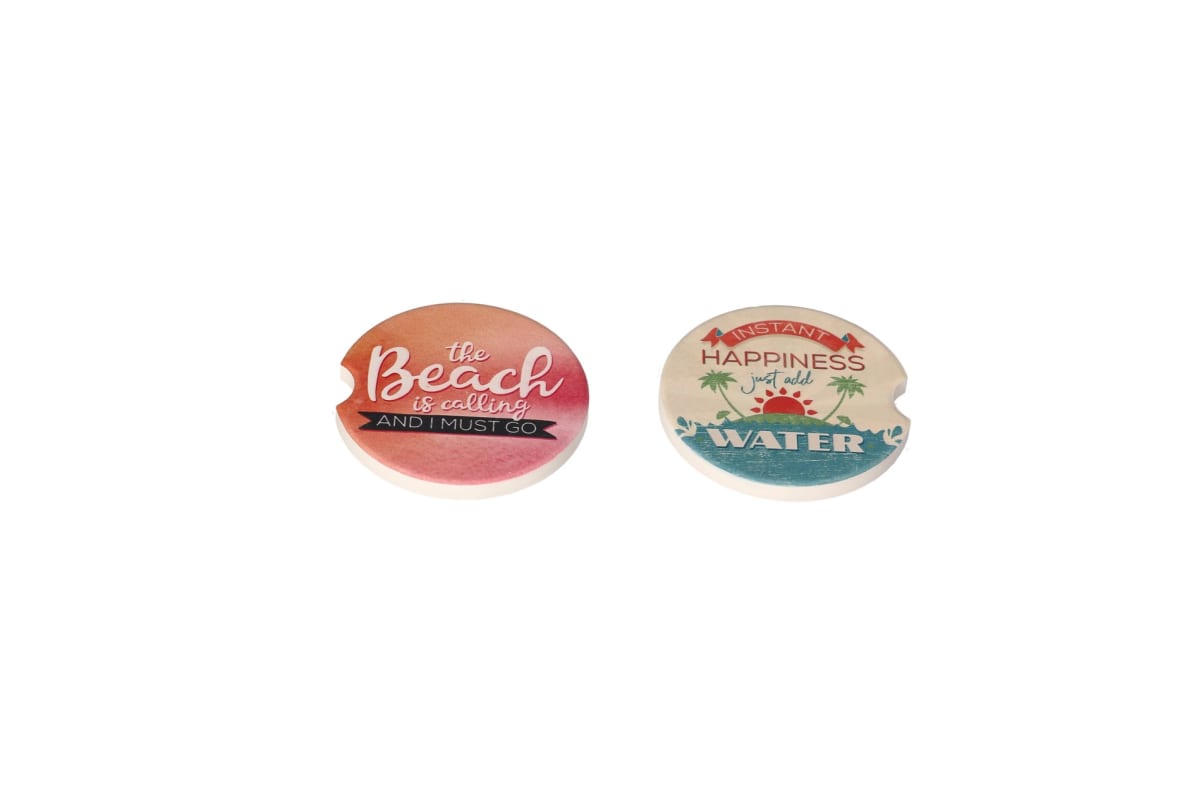 Absorbent Car Coaster 6.5cm 2pcs - default