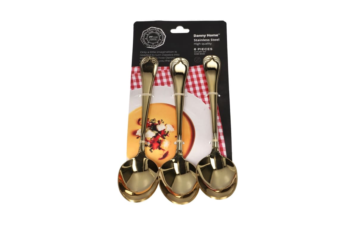 Gold Dinner Spoon 6Pcs 21.2cm - default
