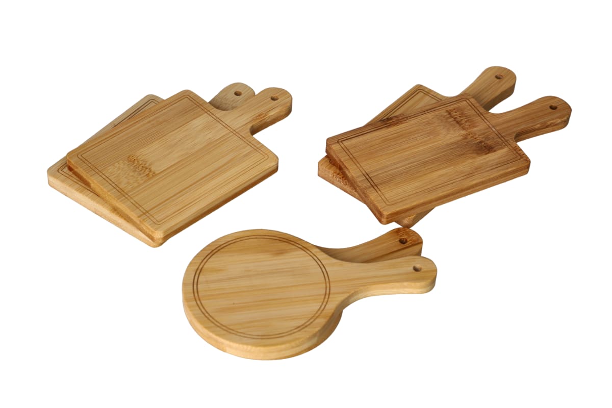 Mini Bamboo Serving Trays 6Pcs | Danny Home