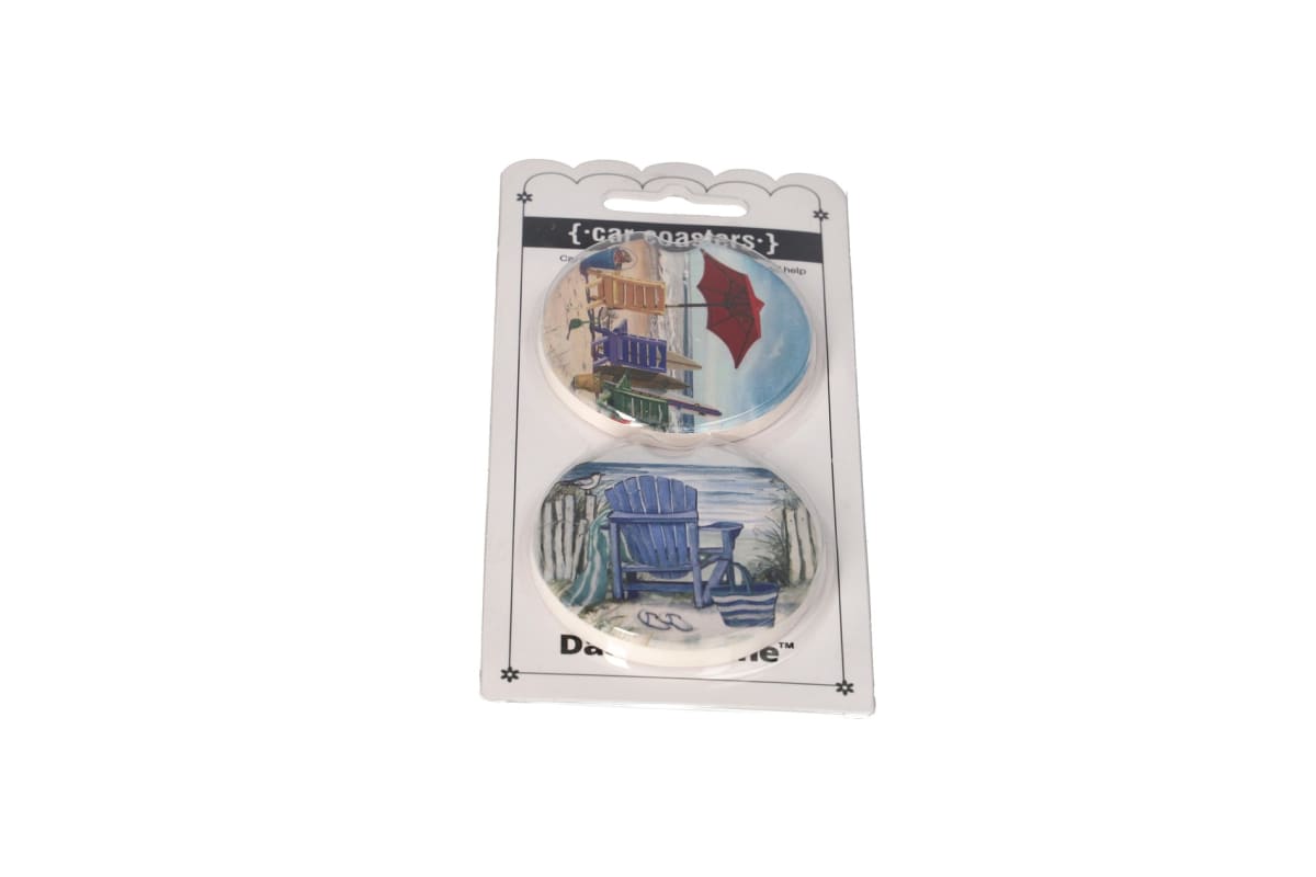 Absorbent Car Coaster 6.5cm 2pcs - default