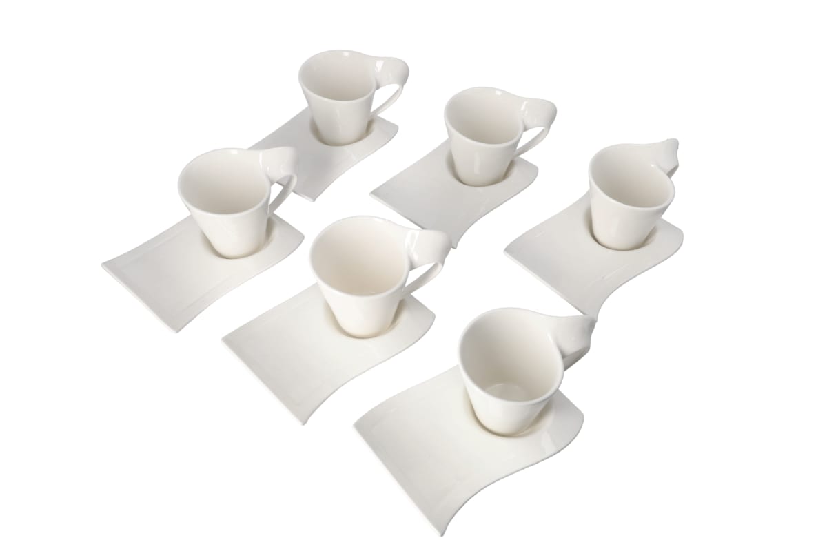 Wavy Cup and Saucer 12 Pcs - default